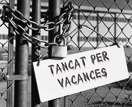 Tancat per vacances