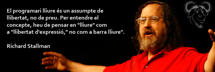 El programari lliure és un assumpte de llibertat, no de preu. Per entendre el concepte, heu de pensar en "lliure" com a "llibertat d'expressió," no com a "barra lliure".