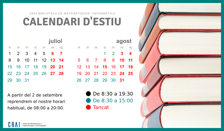 Calendari d'estiu Calendari d'estiu